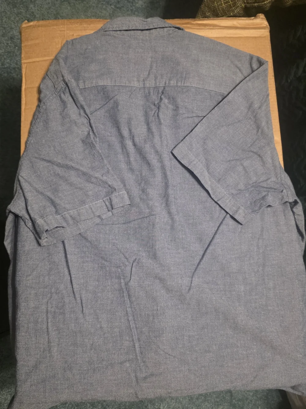 George Men's Chambray Button-Down Shirt in Blue